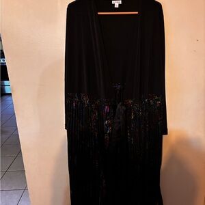 LuLaRoe Black Maxi Dress with Multicolor Accents